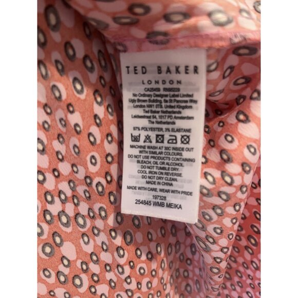 Ted Baker London Womens Sleeveless Patterned Top Size 4 - Picture 3 of 6